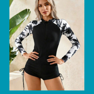 black & white medallion tunic set