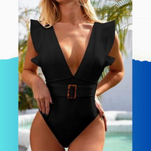one piece swim pink colorblock v neck