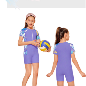 one piece light blue floral kids