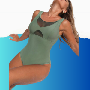one piece swim pink colorblock v neck